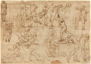 Figurstudier [recto] af Perino del Vaga