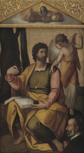Evangelisten Matthæus med Velgører af Perino del Vaga