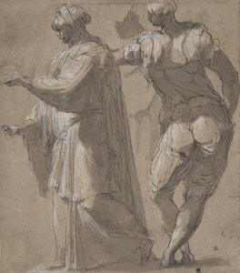 To stående Mandsfigurer, 1501-47. af Perino del Vaga