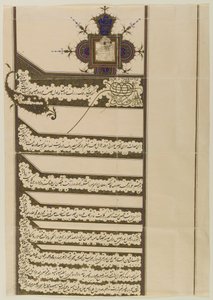 Firman (Royal Edict) med Muzaffar al-Din Shah Qajas segl, 1897 (blæk og guld på papir) af Persian School