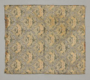 Fragment, blomstret ogival gentagelse af Persian School