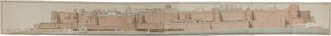 Panorama af fortet Agra af Persian School