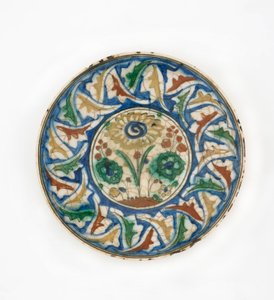 Plade, Iran, Safavid-periode, slutningen af det 16.-begyndelsen af det 17. århundrede (keramik) af Persian School