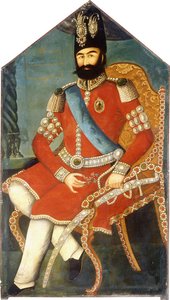 Portræt af Muhammad Shah, ca. 1850 af Persian School