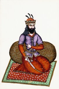 Portræt af Shah Garshab, 1800-tallet af Persian School