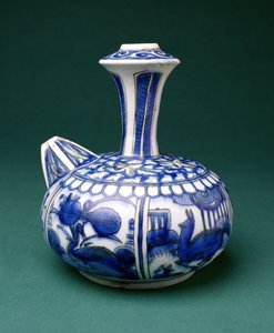 Safavid Blue and White Kendi, 1600-50 (underglasur malet fajance) af Persian School