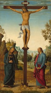 Korsfæstelsen med Jomfruen, Sankt Johannes, Sankt Hieronymus og Sankt Maria Magdalena..., ca. 14821485