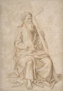 Sankt Philip siddende, holder en bog og et kors, 1422-57. af Pesello Peselli