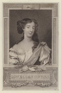 Nell Gwyn, elskerinde til kong Charles II (gravering)