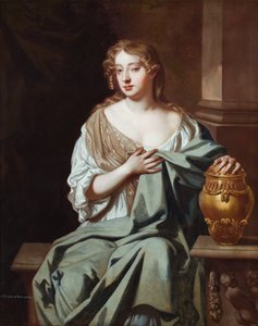 Portræt af Mary Davis, skuespillerinde (olie på lærred) af Peter (after) Lely