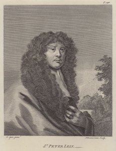 Sir Peter Lely, engelsk kunstner (gravering) af Peter (after) Lely