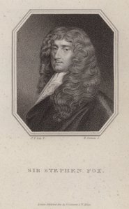 Sir Stephen Fox, engelsk politiker (gravering) af Peter (after) Lely