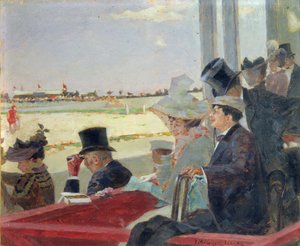 Hestevæddeløb, 1902 (olie på træ)