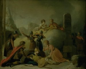 Slutningsscenen af Johannes Ewalds "Balders Død"