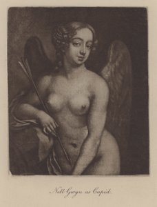 Nell Gwyn som Amor (mezzotint)