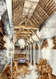 Lindisfarne Priory, c652AD, c1990-2010 af Peter Dunn