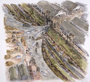 Ribchester Roman Fort, Lancashire, AD 60-70, 1996 af Peter Dunn