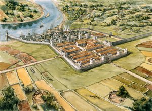 Segedunum romerske fort, c3. århundrede, c1990-2010 af Peter Dunn