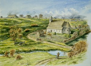 Wharram Percy Medieval Village, slutningen af det 12. århundrede, c1990-2010
