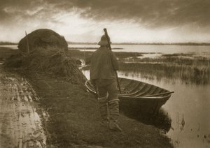 Marsh Man på vej til at skære Schoof-ting, ca. 1886