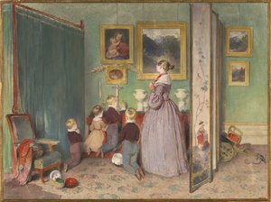 Aftenbønnen Ærkehertuginde Sophie med børn, 1839 af Peter Fendi