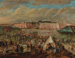 Spaniernes belejring i Antwerpen. af Peter Goetkind the Younger