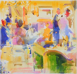 Morgenmad på The Carlyle, New York af Peter Graham (Contemporary)