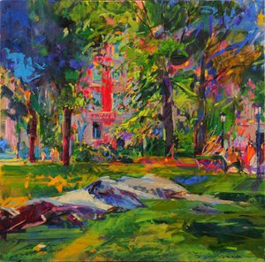 Cedar Hill, Central Park af Peter Graham (Contemporary)