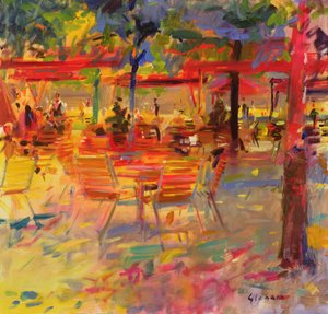 Frokost på terrassen af Peter Graham (Contemporary)