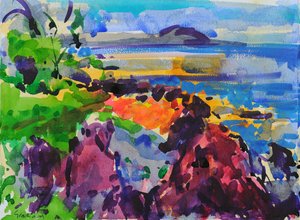 Maui Rocks, 2023 (akvarel)