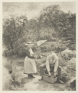 A Garden End (Suffolk) af Peter Henry Emerson