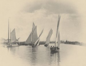 En sejlkamp ved Hørning, 1885. af Peter Henry Emerson