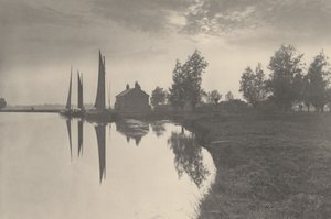 Cantley: Wherries Waiting for the Turn of the Tide,1886 (foto) af Peter Henry Emerson