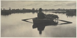 Roing Home the Schoof-Stuff fra Life and Landscape on the Norfolk Broads, 1886, tavle XXI, 1886. af Peter Henry Emerson