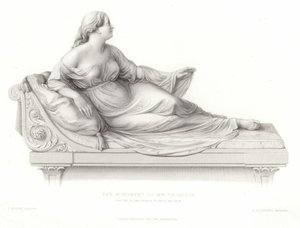 Monument for fru Thompson opsat i kirken i Great Malvern af Peter Hollins