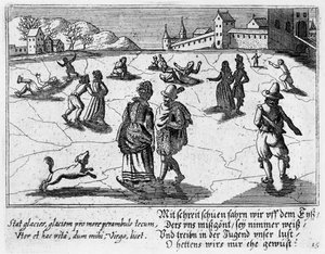 Par skøjteløb, ca. 1650 af Peter I Rollos
