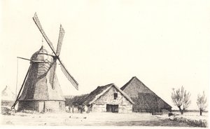 Mølle og teglværk af Peter Vilhelm Ilsted