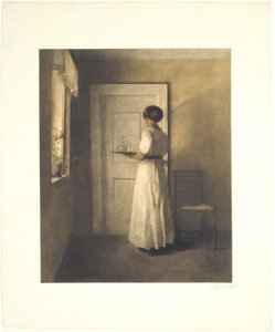 Ung pige med en bakke af Peter Vilhelm Ilsted