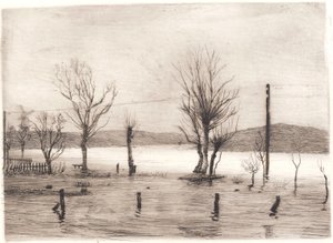 Vinterlandskab ved Tyreholm af Peter Vilhelm Ilsted