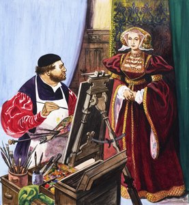 Holbein maler et portræt af Anne af Cleves af Peter Jackson