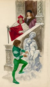 Michelangelo, som en dreng, huggede en statue fra sneen af Peter Jackson