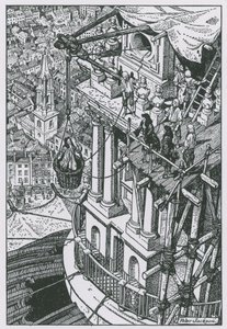 Sir Christopher Wren inspicerer fremskridt på kuplen af Peter Jackson