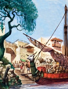 Lossning af en handelsbåd af Peter Jackson