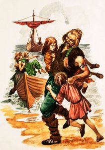 Da de var unge: St Patrick (gouache på papir) af Peter Jackson