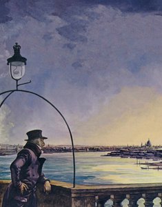 William Wordsworth, Upon Westminster Bridge (farve litho) af Peter Jackson