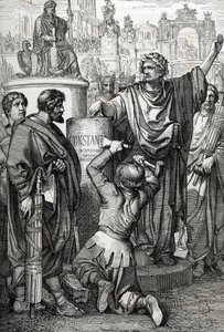 Grundlæggelsen af Konstantinopel af kejser Konstantinopel den store, der overførte den imperiale hovedstad til Byzans, som han omdøbte til Konstantinopel af Peter Johann Nepomuck Geiger