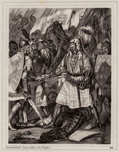 Johannes den Blinde, konge af Bøhmen (kobberstik)