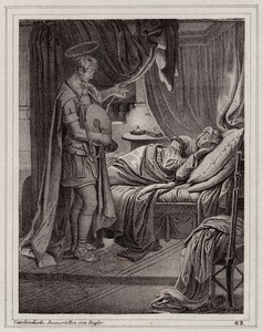 Valerias vision af Sankt Florian (kobberstik) af Peter Johann Nepomuk Geiger