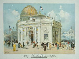 Chocolate-Menier Pavilion, Verdens colombianske udstilling, Chicago, Illinois, Perspektivudsigt, 1893.