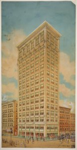 Prairie School Skyscraper, Chicago, Illinois, Perspektiv